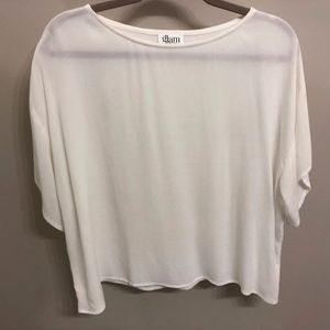 Blouse with flutter sleeves